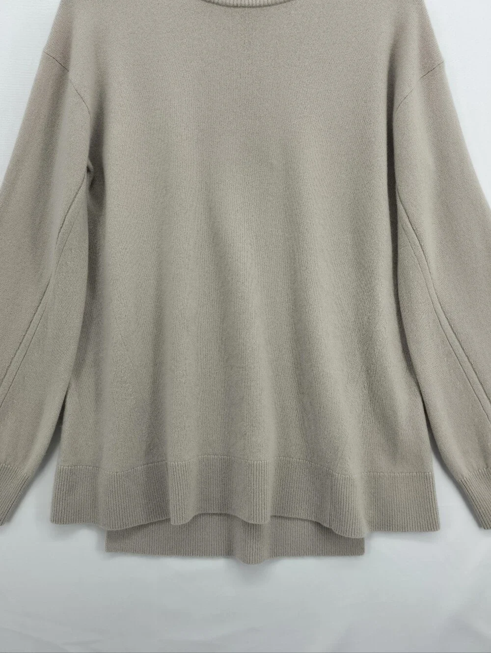 Rag & Bone 100% Cashmere Mock Neck Sweater Taupe Oversized Size Medium
